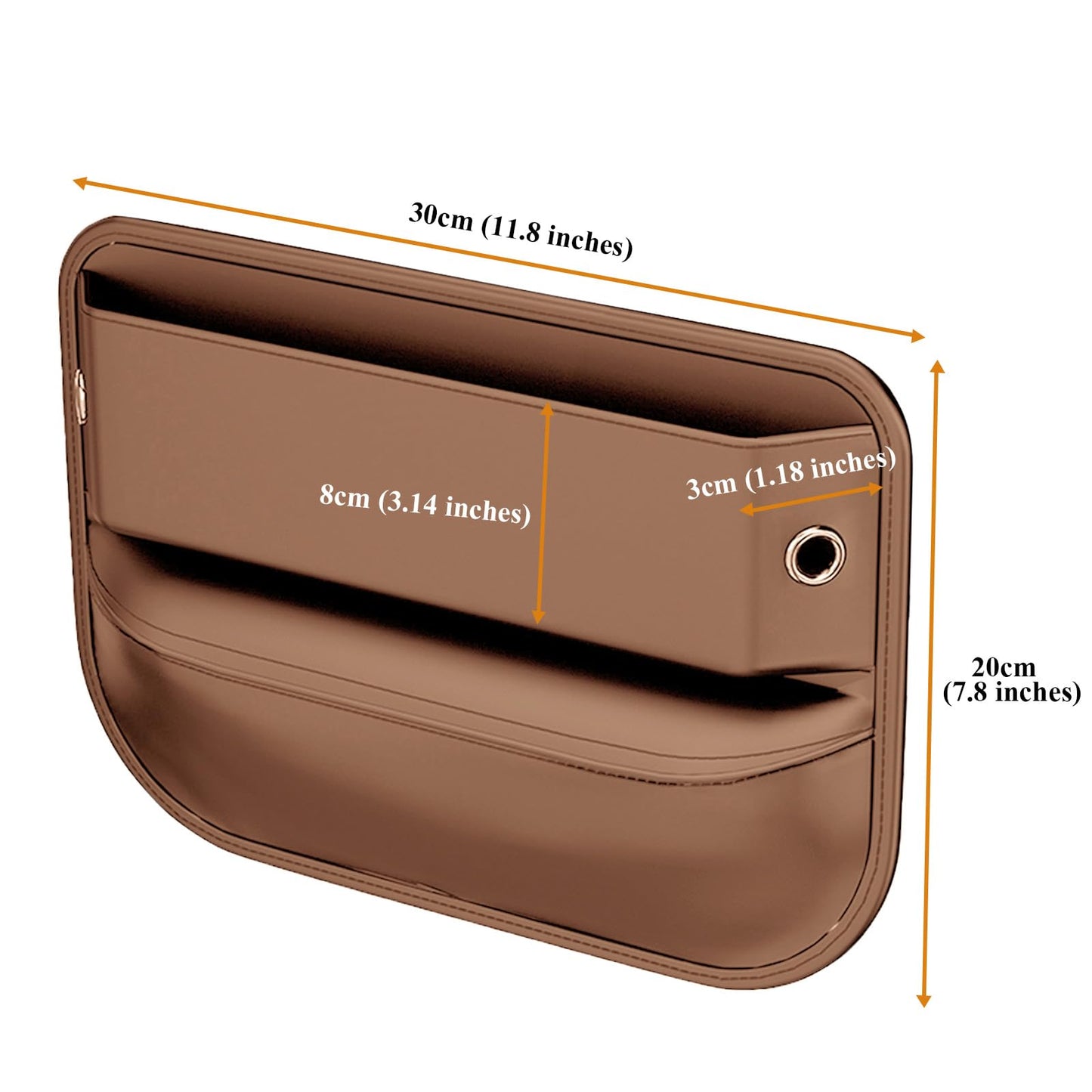 Car Seat Gap Filler Leather Car Box Seat Organizer and Storage Automotive Accessories with Pockets- Front Seats Car Adjustable Gap Filler for Phones, Glasses, Keys, Cards
