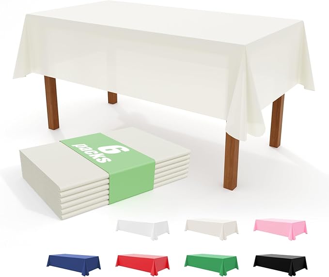6 Pack Disposable Tablecloth For Party Decor