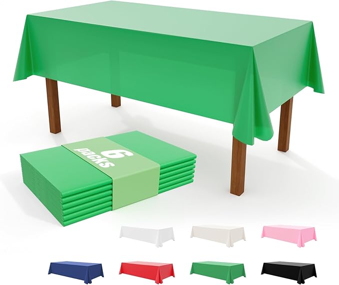 6 Pack Disposable Tablecloth For Party Decor