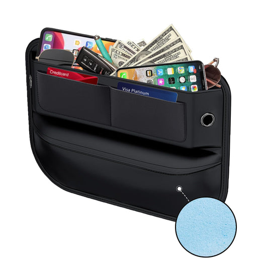 Car Seat Gap Filler Leather Car Box Seat Organizer