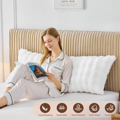 YZ HOME Faux Fur Fluffy Body Pillow for Adults 20x54 Inch