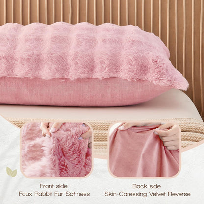 YZ HOME Faux Fur Fluffy Body Pillow for Adults 20x54 Inch