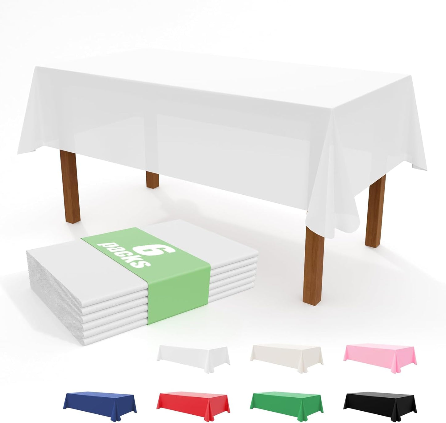 6 Pack Disposable Tablecloth For Party Decor