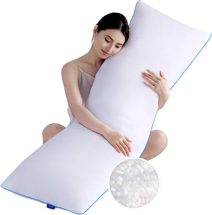 YZ HOME Memory Foam Body Pillow Insert - Full Body Pillow for Adults White, 20 Inchx54 Inch