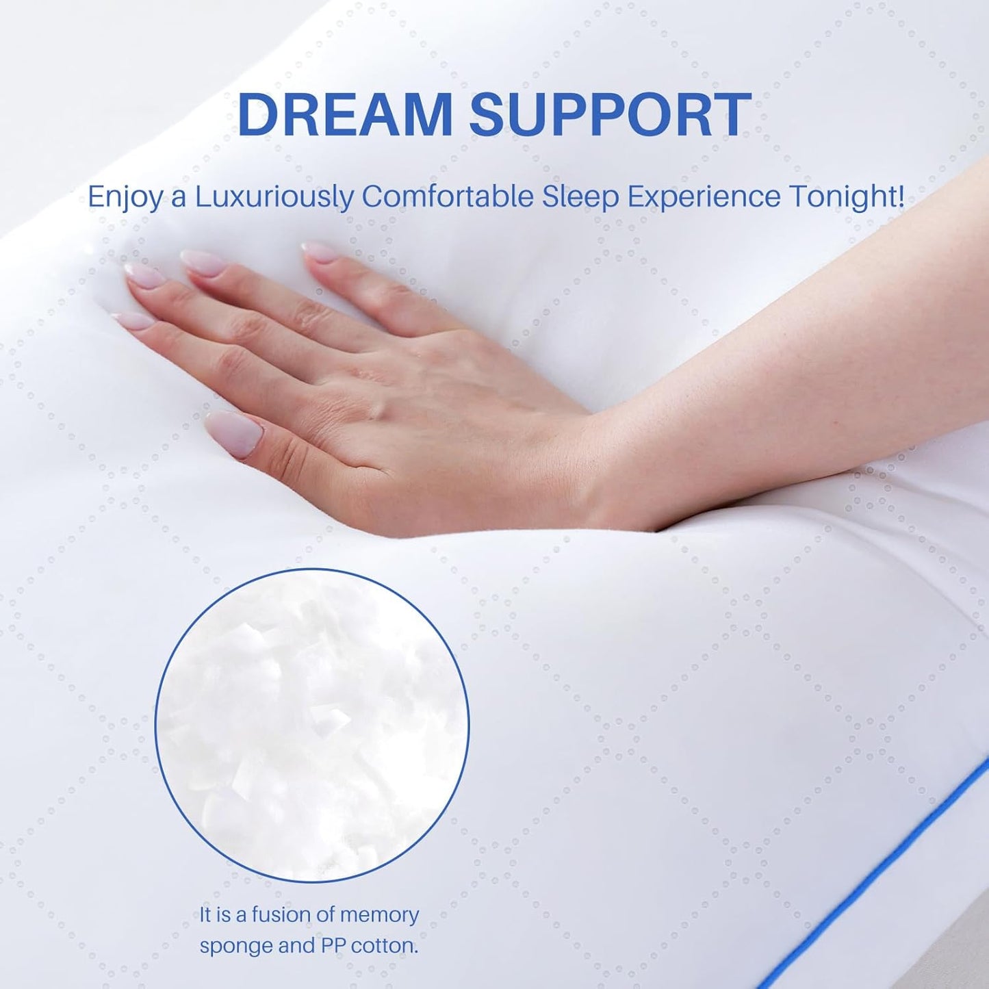 YZ HOME Long Body Pillow for Adults - Firm Body Pillow Insert with Shredded White Memory Foam