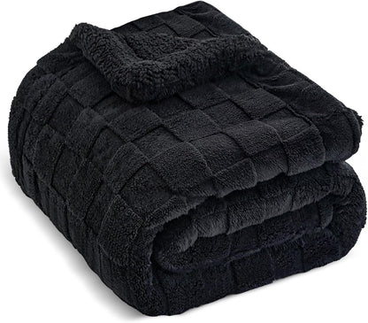 Fleece Throw Blanket for Couch Sofa White