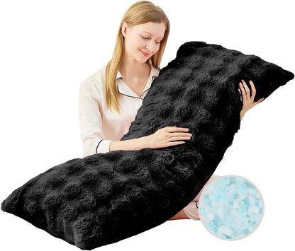 YZ HOME Faux Fur Fluffy Body Pillow for Adults 20x54 Inch