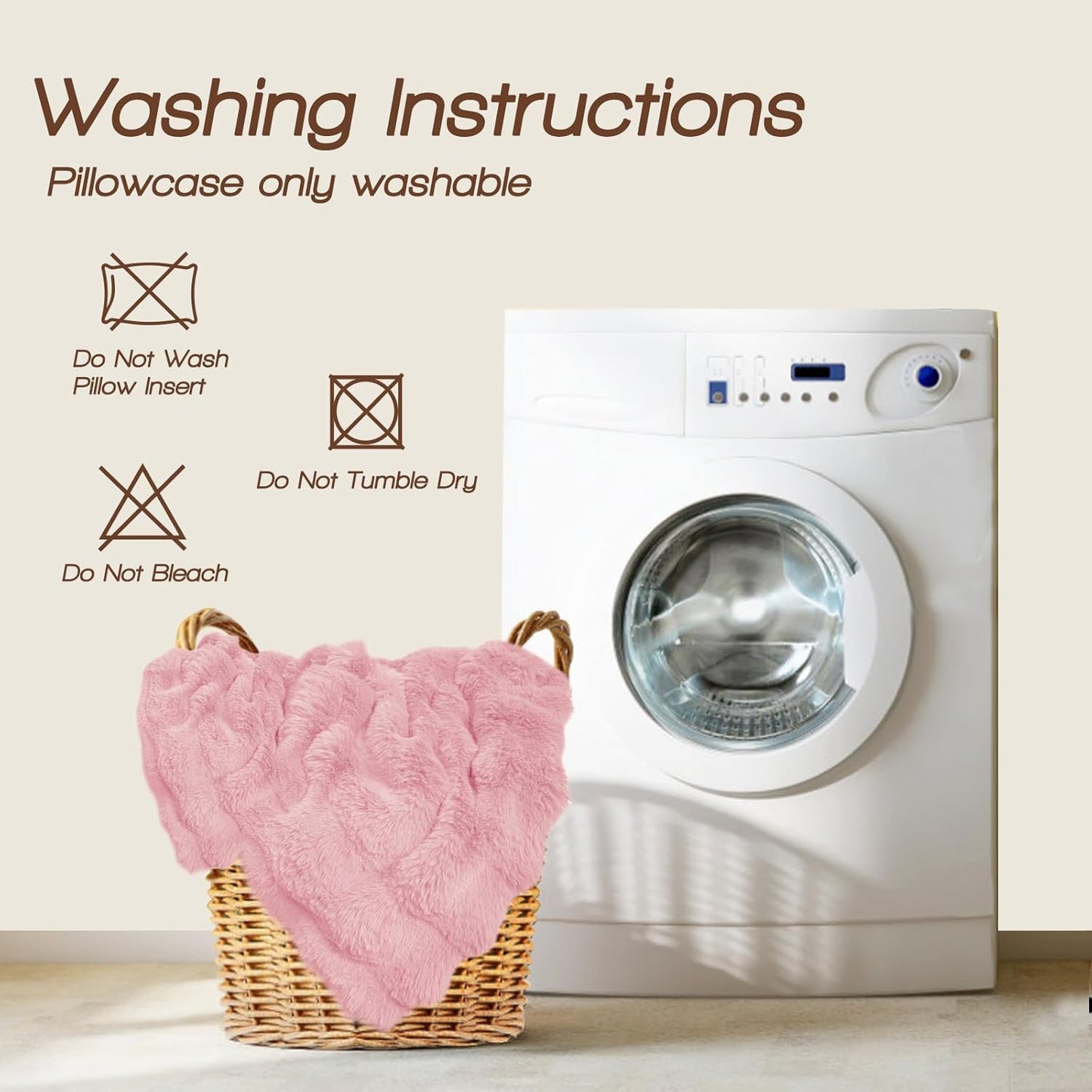 YZ HOME Faux Fur Fluffy Body Pillow for Adults 20x54 Inch