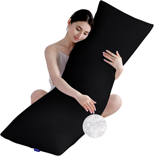 Black Body Pillow for Adults 20 Inchx54 Inch