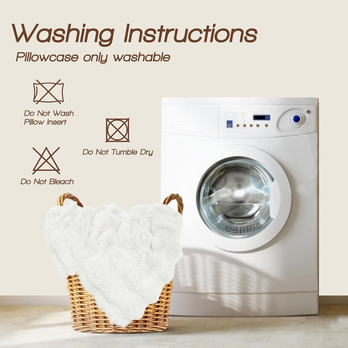 YZ HOME Faux Fur Fluffy Body Pillow for Adults 20x54 Inch