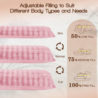 YZ HOME Faux Fur Fluffy Body Pillow for Adults 20x54 Inch