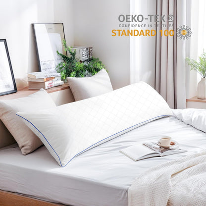 YZ HOME Long Body Pillow for Adults - Firm Body Pillow Insert with Shredded White Memory Foam