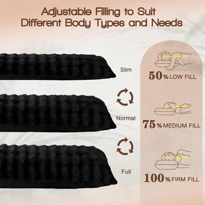 YZ HOME Faux Fur Fluffy Body Pillow for Adults 20x54 Inch