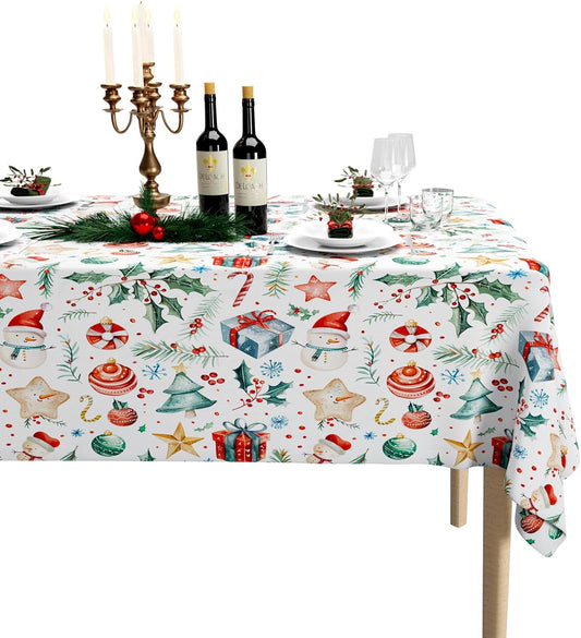 Perfect Printed Christmas Tablecloths Rectangular for Party